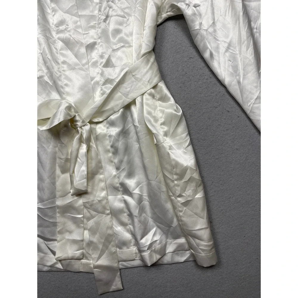Victoria's Secret Robe Satin White Womens S/M